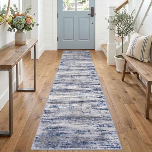 KOZYFLY Modern Abstract Washable Rug Runner