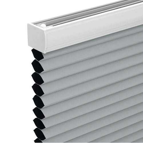 Changshade Cordless Cellular Shades, Blackout Honeycomb Shades for Windows, Pull Down Pleated Blinds, Easy to Install for Indoor Windows and French Doors,45" W x 72" H, Grey