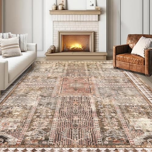 Vintage 4' x 6' Washable Area Rug