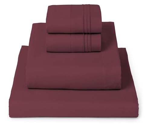 Mellanni California King Sheets Set - Burgundy