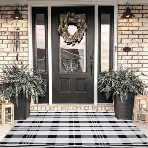 Fall Decor Plaid Rug 4'x6' (Bottalive)
