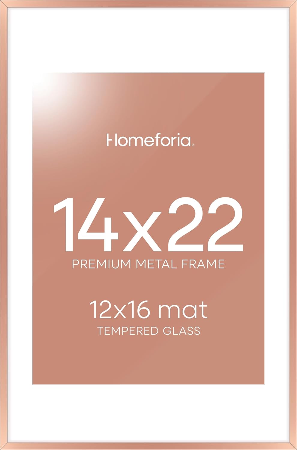 Homeforia 14x22 Picture Frame Rose Gold