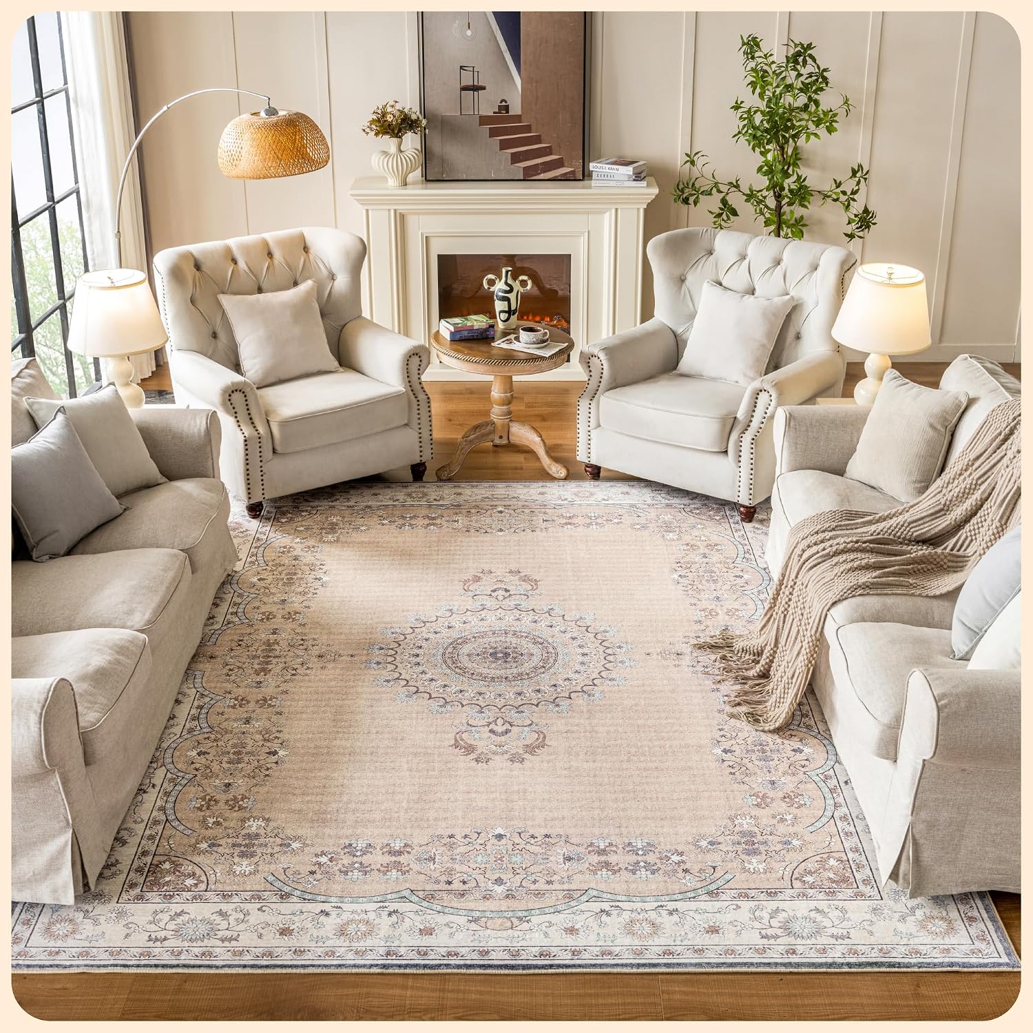 Istana Beige Area Rug 8x10