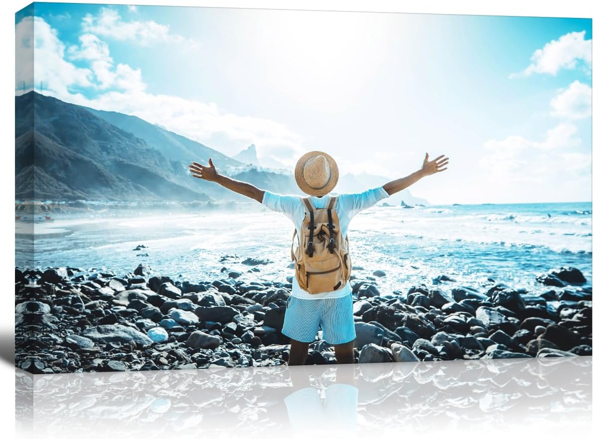 GMissT Canvas Prints With Your Photos - Personalized Pictures On Canvas Custom Poster for Home Decor - Floating Frames & Poster with Magnetic Hanger Available