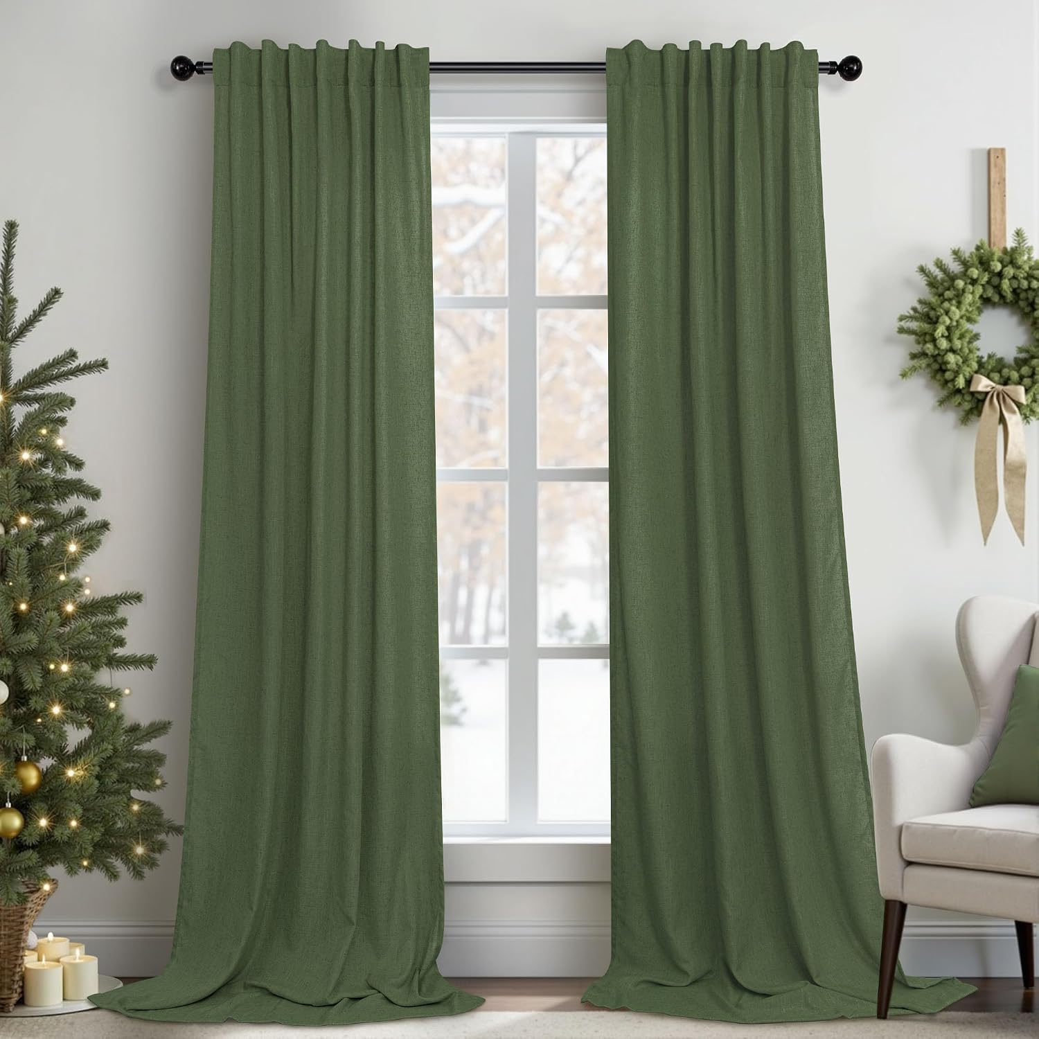 Pitalk Olive Green Linen Blend