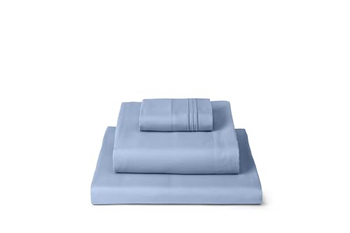 Mellanni Twin XL Sheets Set - 3 PC Iconic Collection Bedding - Hotel Luxury, Extra Soft, Cooling Bed Sheets - Wrinkle, Fade, Stain Resistant (Twin Extra Long, Sky Blue)