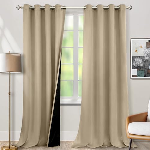 BGment Sand Blackout Curtains