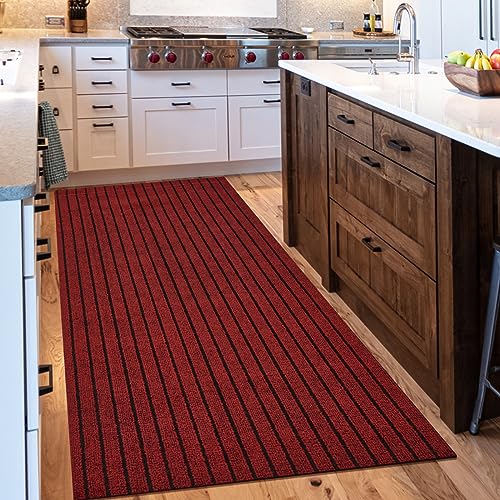 Outdoor/Indoor 6ft x 11ft Runner Rug, Hallway Custom Sizes Non-Slip Rubber Backing Area Runner Rugs for Kitchen Entryway Balcony Garage Stair Laundry
