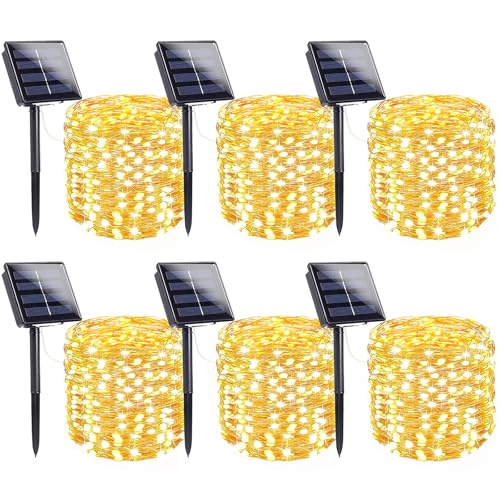 6-Pack Solar String Lights (Warm White)