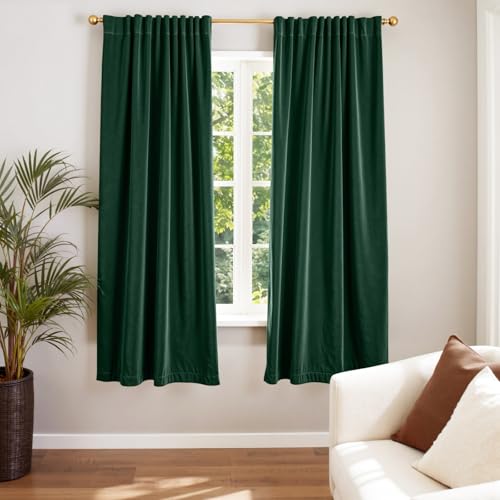 Lazzzy Emerald Green Velvet Curtains