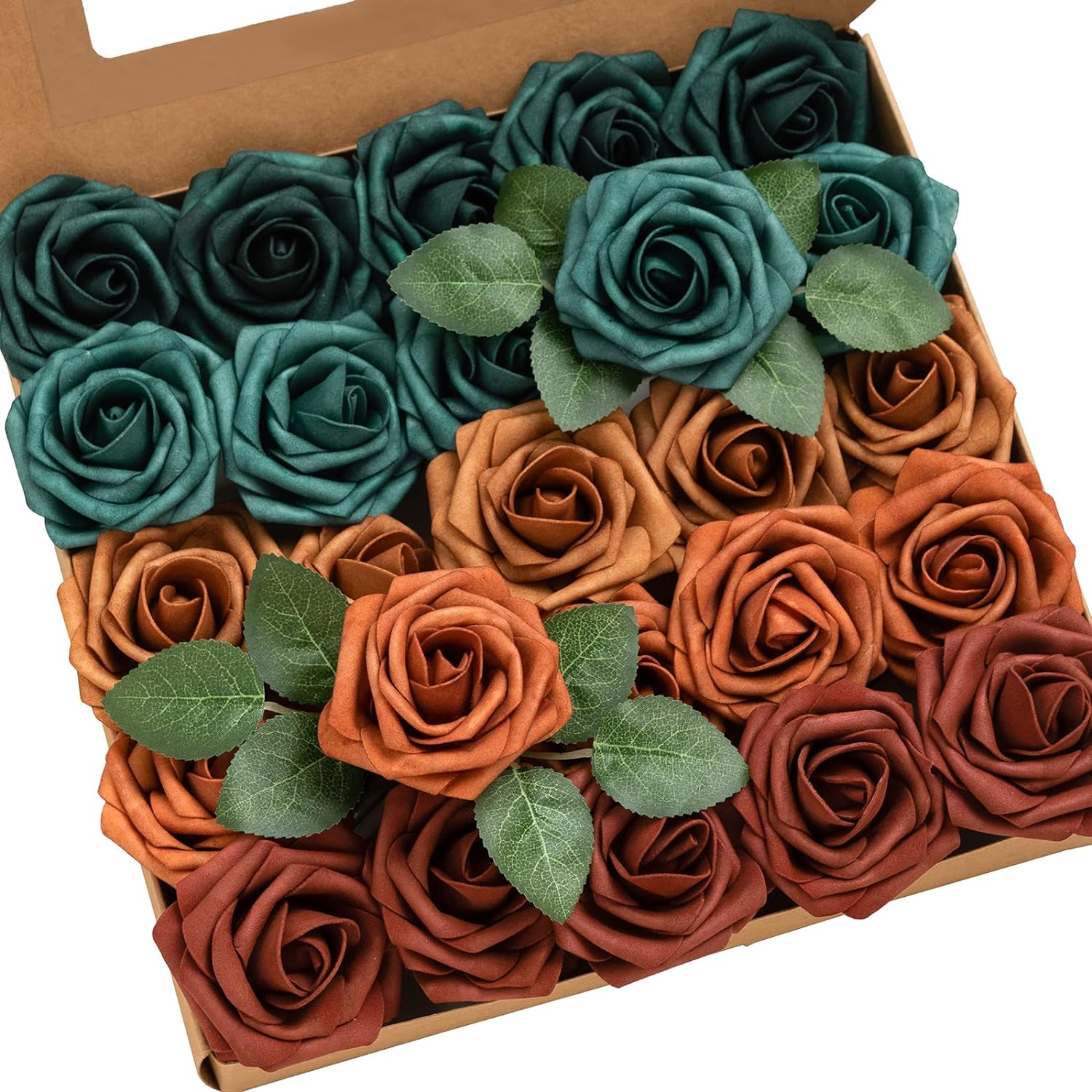 Ling's moment 50Pc Teal Roses