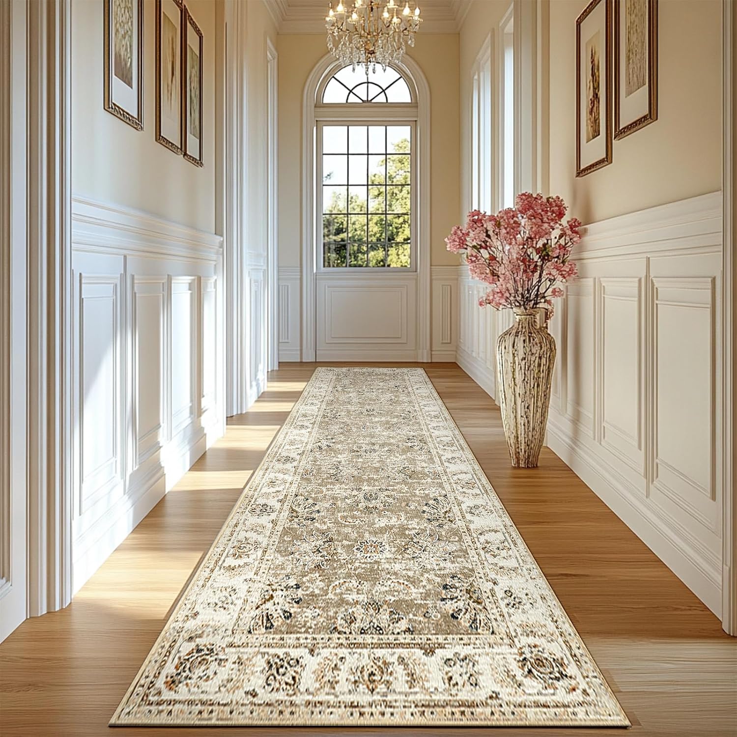 jinchan Long Hallway Runner Rug 2x12 (Taupe)