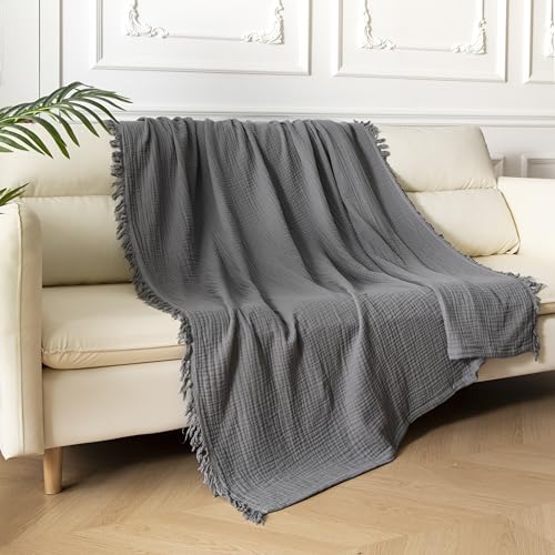 KyraHome 100% Cotton Fall Throw Blanket