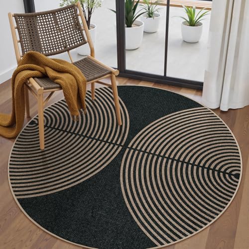 Lahome Modern Rainbow Round Rug 6ft