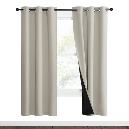 NICETOWN Natural Blackout Curtains (70")