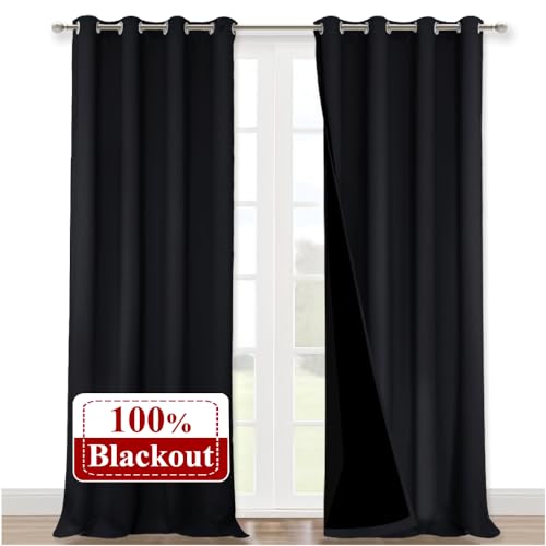 NICETOWN Extra Long Truly Blackout Drapes (52" x 102")