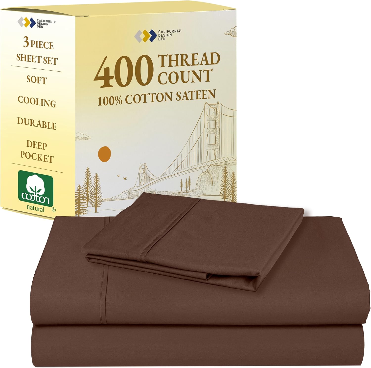 California Design Den Twin XL Sateen