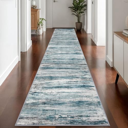 KOZYFLY Modern Abstract Hallway Runner Rug 2.6x14
