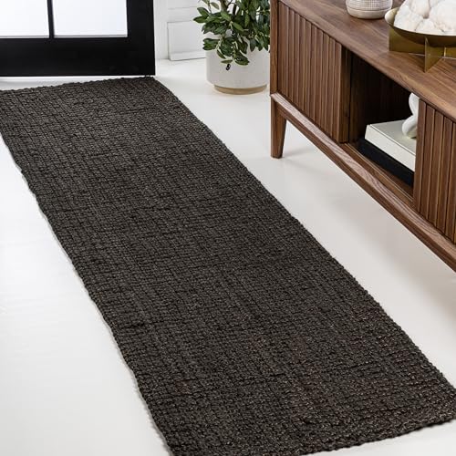 JONATHAN Y Pata Hand Woven Chunky Jute Brown Runner Rug, 2x8, Bohemian, Rustic, Cottage, Easy-Cleaning for Living Room, Bedroom, Kitchen, Non-Shedding (NRF102G-28)