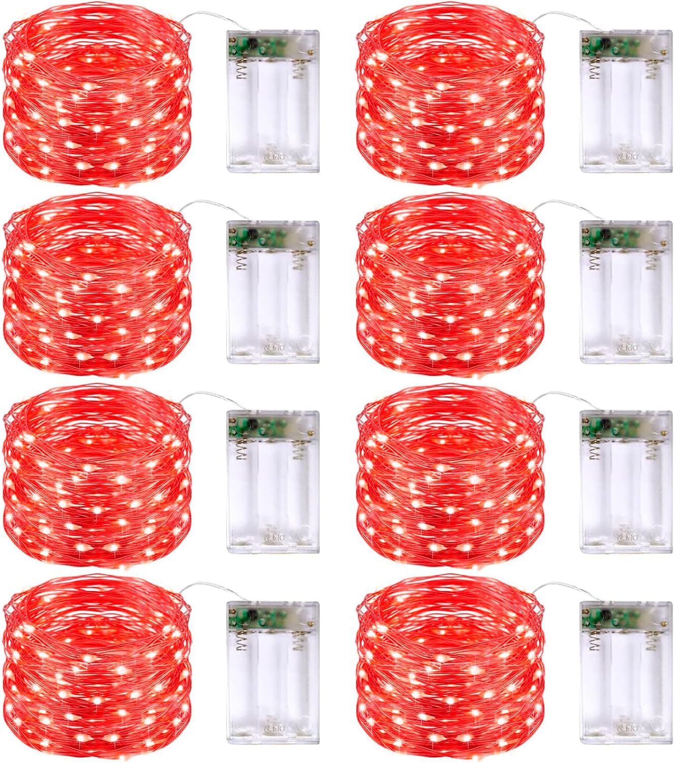 JMEXSUSS 8 Pack 50 LED Lights