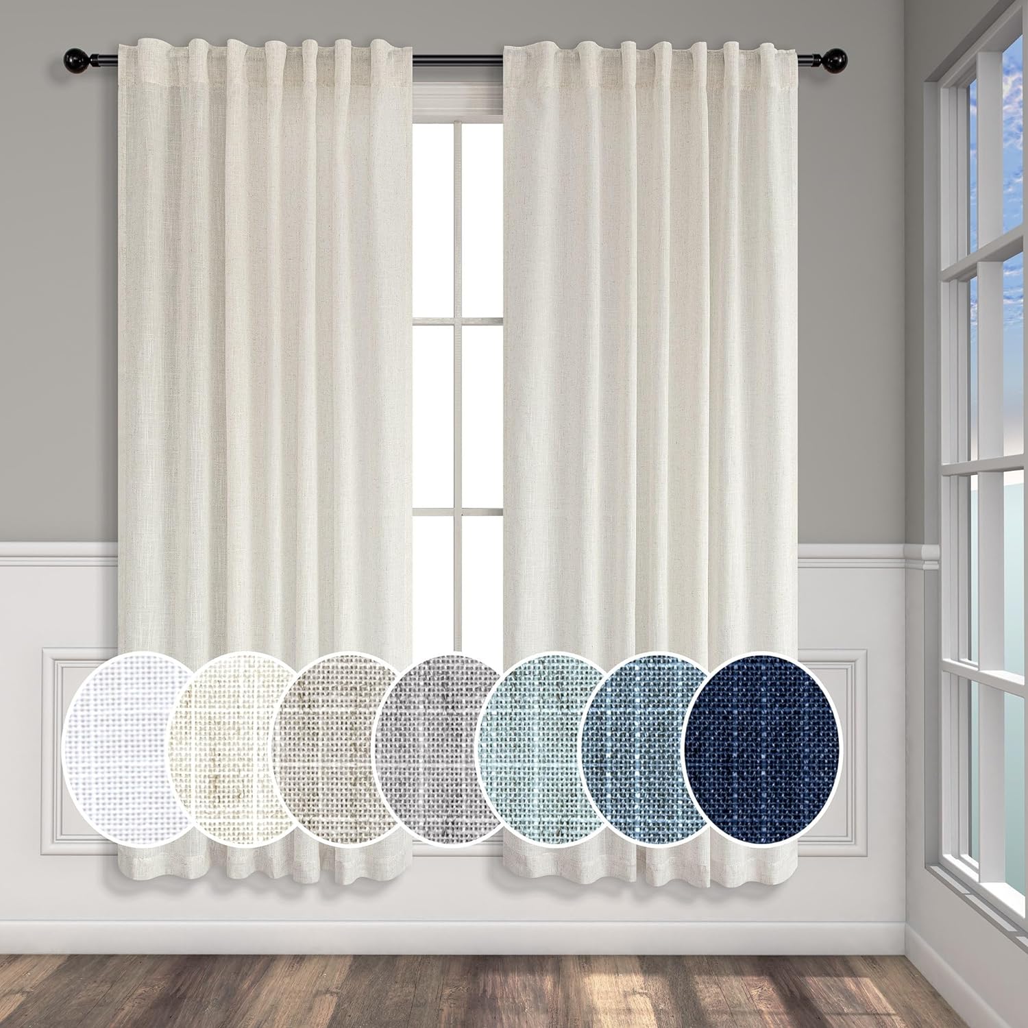 Pitalk Linen Blend Curtains