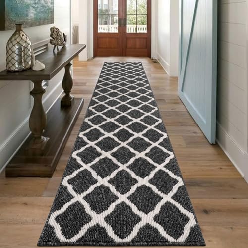 SHACOS Black Runner Rug 2x10 ft