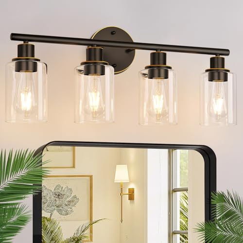 Zarbitta 4-Light Brown & Gold Vanity Light