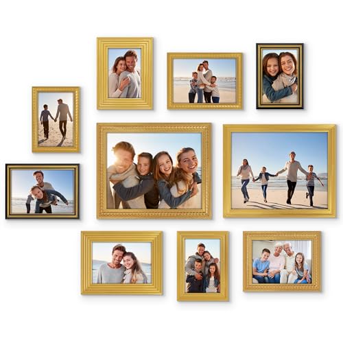Americanflat Set of 10 Vintage Gold Frames