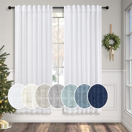 Pitalk White Linen Sheer