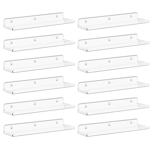 Lifewit 15" Clear Acrylic Shelf (12 Pack)