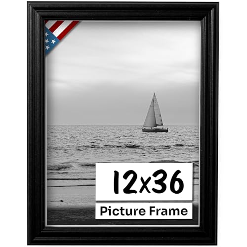 US Art Black 12x36 Picture Frame