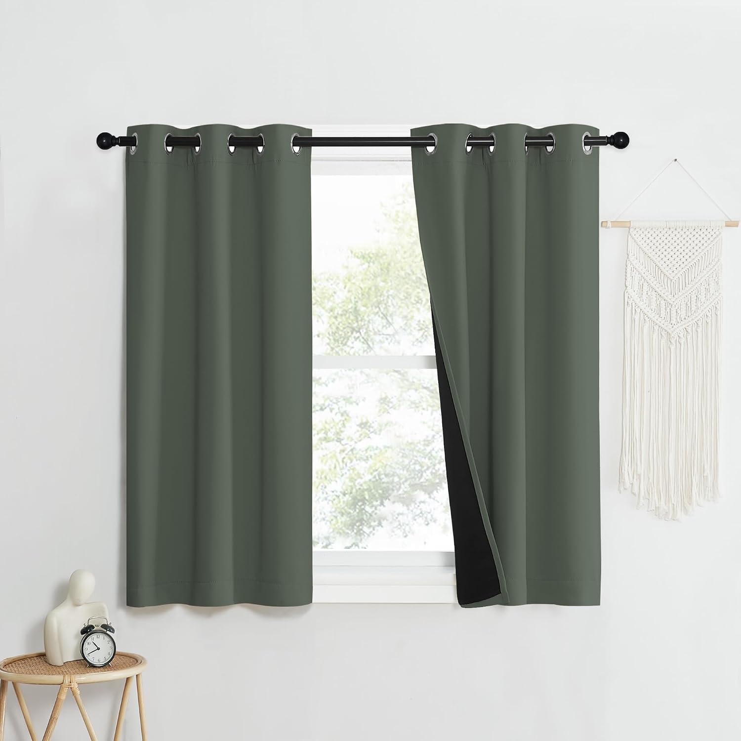 NICETOWN 100% Blackout Curtains 50" Long