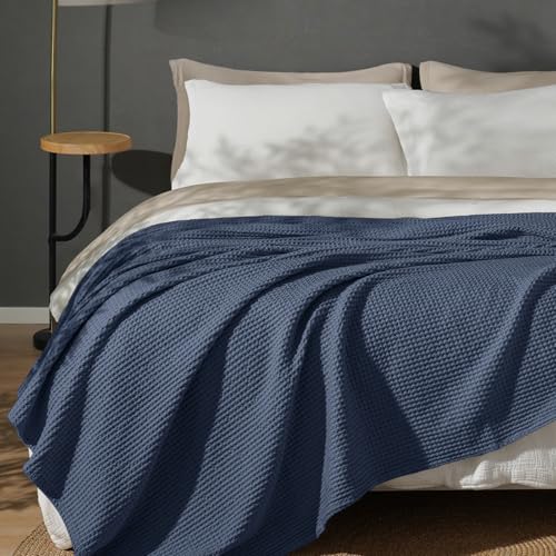 PHF Waffle Weave Blanket — Dark Navy