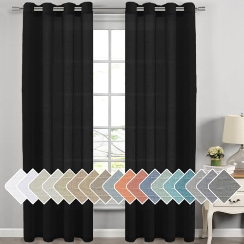 H.VERSAILTEX Linen Curtains (108")