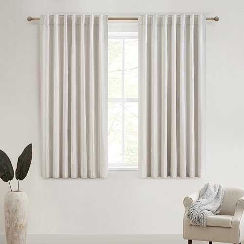 QJmydeco Linen Black Out Curtains