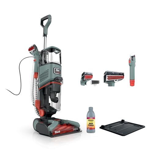 Shark CarpetXpert Upright Carpet, Area Rug & Upholstery Cleaner, Built-In Spot & Stain Remover & XL Tool, Perfect for Pets, Carpet Shampooer, 3 Cleaning Tools, Cleaning Solution, Slate Green, EX151