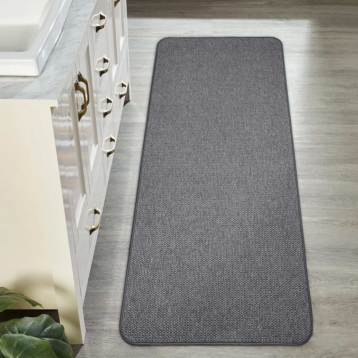 Bosap Ultra Thin Bath Mat (Dark Grey)