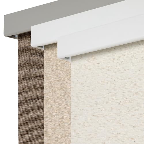 Persilux Free-Stop Cordless 100% Blackout Roller Window Shades for Home, Natural Woven Fabric UV Protection Privacy Roller Shades for Windows Blinds for Sliding Glass Doors, Bedroom, Cream 29"W x 72"H