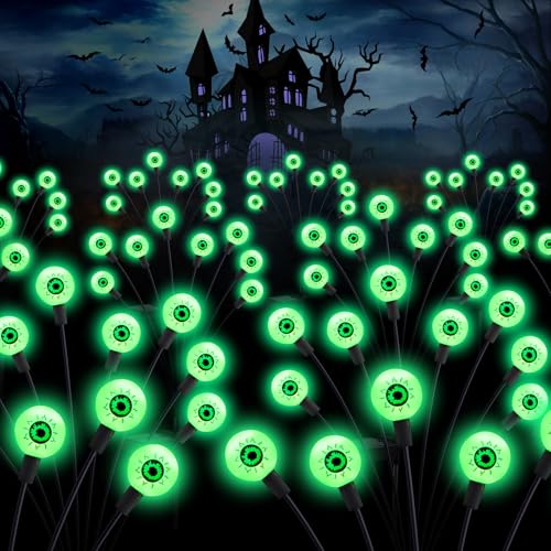 ASMAD Halloween Eyeball Solar Lights (4-Pack)