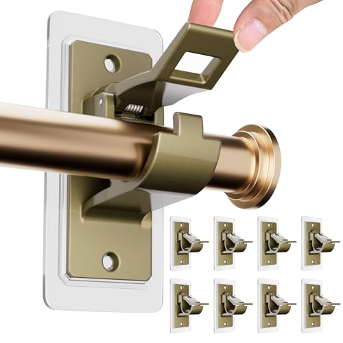 ANDGOO No Drill Curtain Rod Holder (8-Pack)