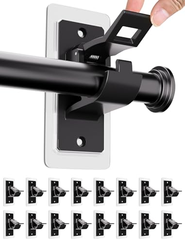 ANDGOO 16PCS No Drill Curtain Rod Bracket