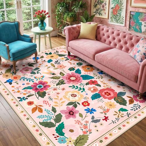 RELEANY Floral 5x7 Rug
