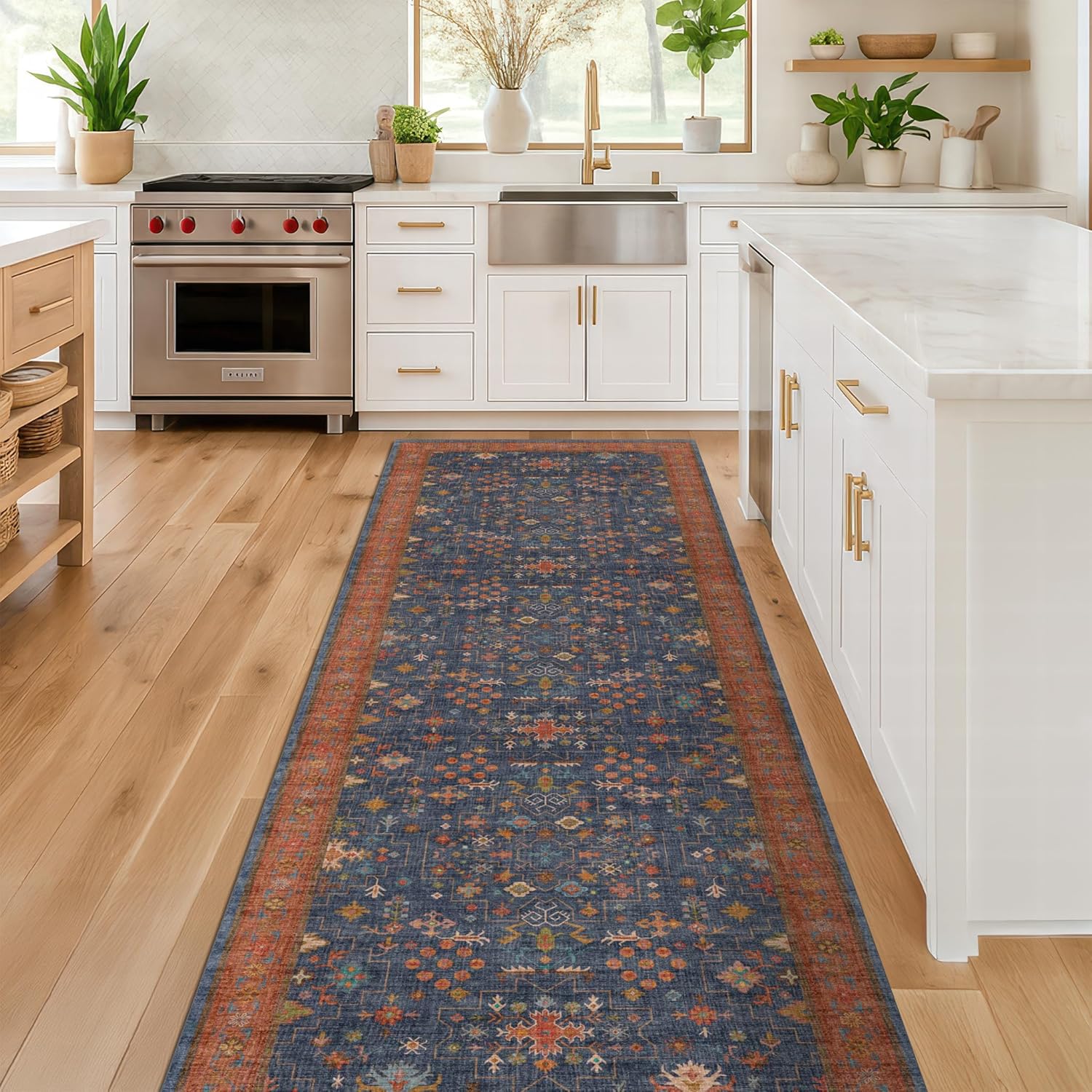 Navy Blue Runner Rug 2x6 (Hazo Haus)