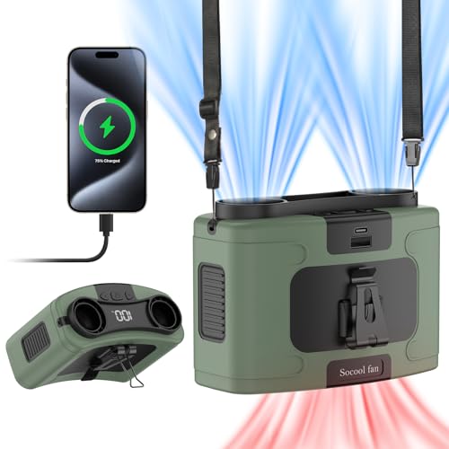 Socool 20000mAh Portable Waist Fan