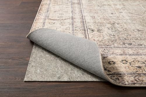 Loloi Loloi- Grip Rug Pad, ULTSS Grey 2'-0" x 8'-0", .01" Thick, Grey, 1/4 inch, Reversible, Soft, Cushion, Low Profile, Hardwood, Carpet, Tile, Vinyl, Linoleum, Multi Surface, Trim to fit, Rug Pad