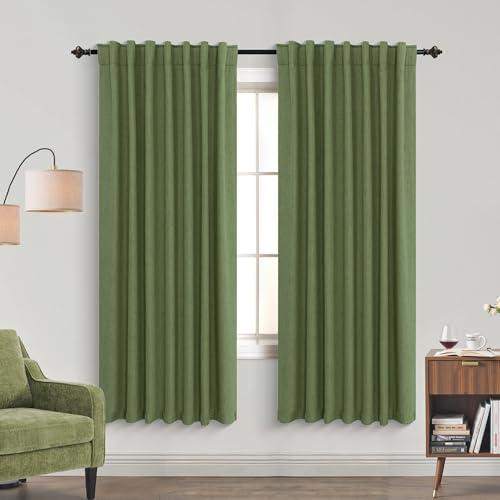 KOUFALL Olive Green Blackout Curtains