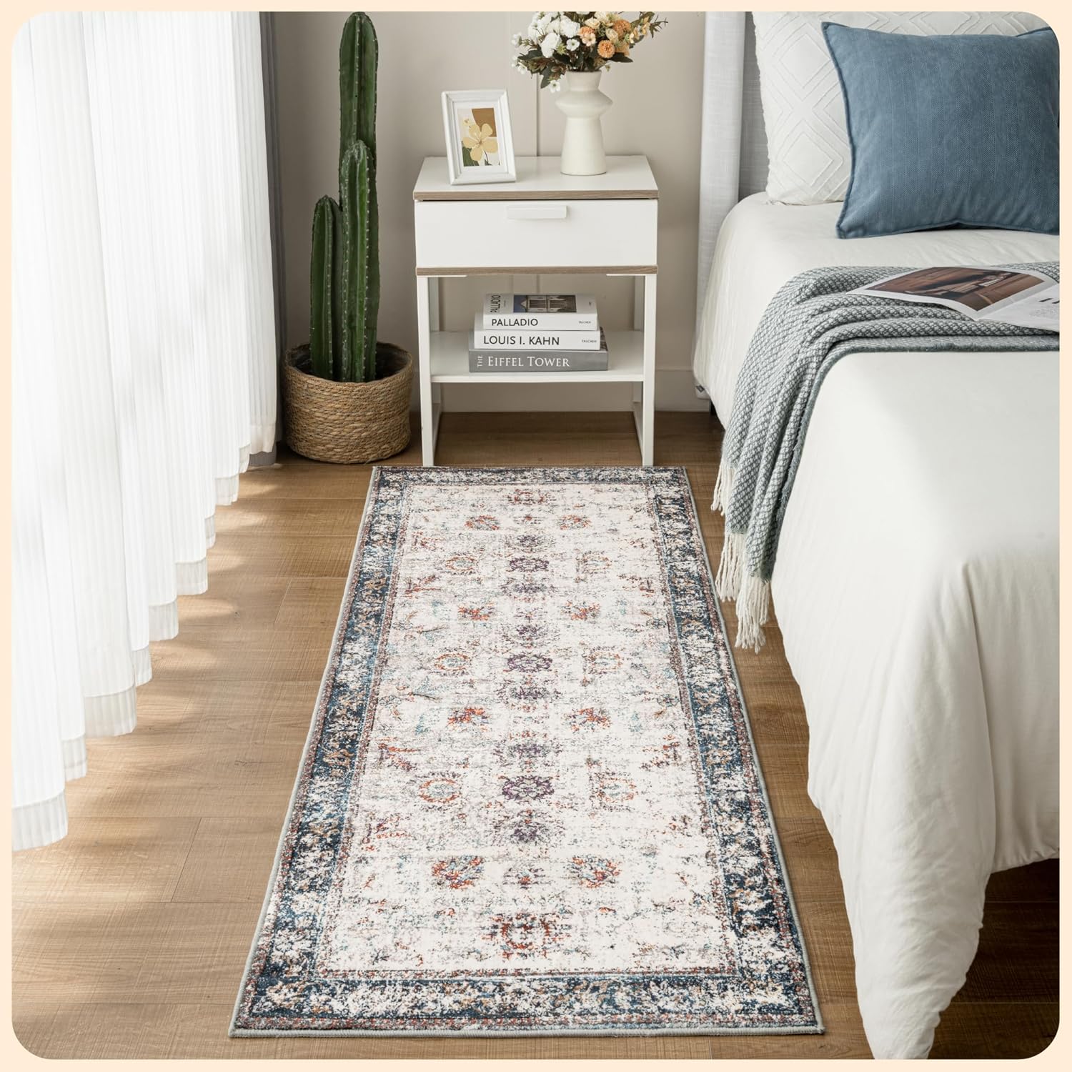 Istana Hallway Runner Rug 2.5x8  Multi Colors Entryway Rug -Silk's Soft Touch Runners for Hallways - Stylish Kitchen Runner Rug Non Slip