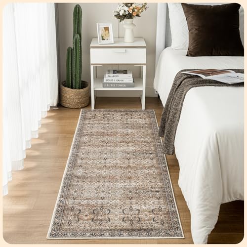 Istana Hallway Runner Rug 2.5x8 Olive/Charcoal