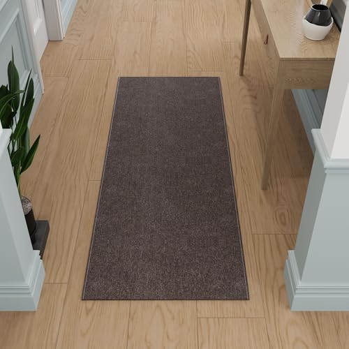 Ottomanson 2'7" x 10' Ultra-Thin Runner (Brown)