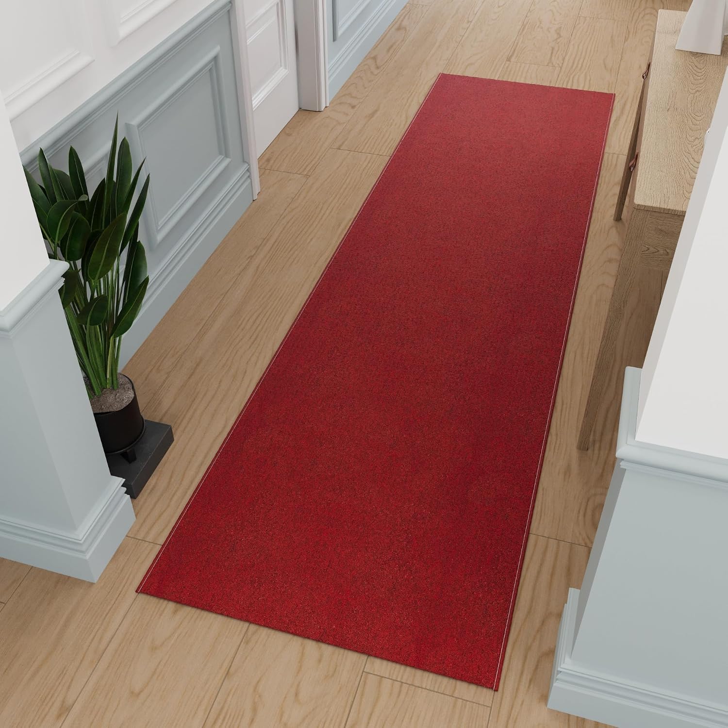 Ottomanson 2' x 16' Ultra-Thin Red